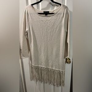 White House Black Market Shimmering Cream Top